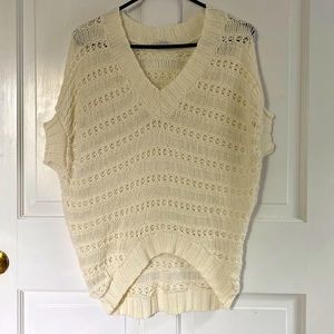 Off-white cream slouchy knitted sweater